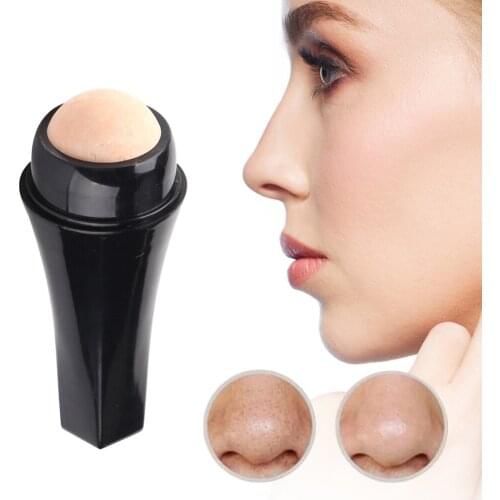 Face Oil Absorbing Roller Volcanic Stone Blemish Remover Face T-zone Oil Removing Rolling Stick Ball Summer Face Shiny Care Tool