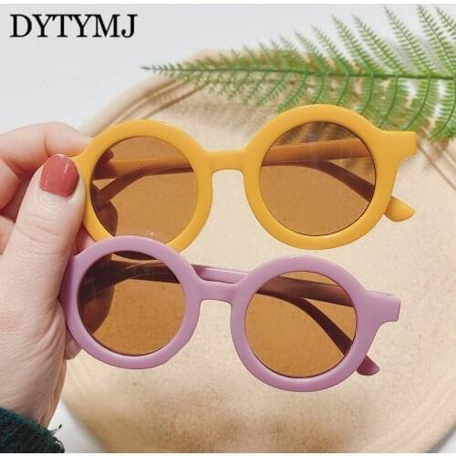 DYTYMJ Round Sunglasses for Kids Retro Children Sunglasses for Girls Anti-UV Sun Glasses for Girls Boy Wholesale Gafas De Sol