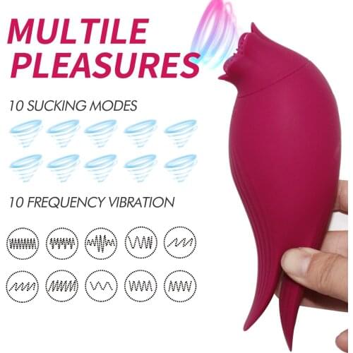Sucking Vibrator 10 Speed Vibrating Clit Sucker oral Nipple Blowjob Clitoris Stimulation Female Masturbation Sex Toys for Women
