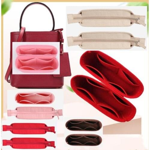 Fits For Panierly Bucket bag Felt Cloth Insert Bag Organizer Makeup Handbag Organizer Travel Inner Cosmetic Mommy Storage Bags