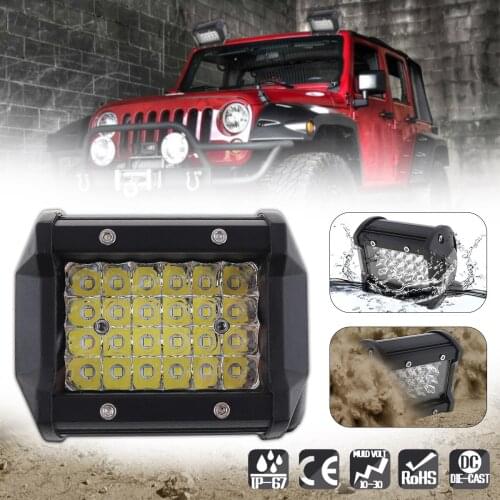 4 Inch 72W Wrok Light led bar LED lightbar 10800LM Spot Flood Light For 4WD 4x4 led bar offroad SUV ATV Tractor Boat Trucks