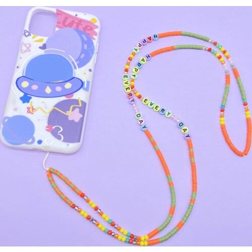 Bohemian Handmade Long Necklace for Mobile Phone Statement Boho Colour Beads Tassel Shell Chain Choker Ethnic long Necklace