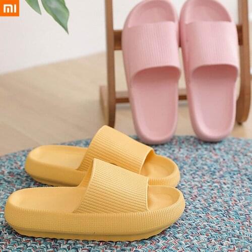 Newest Xiaomi Thick-soled Slippers Women Summer Indoor and Outdoor Anti-slip Home Household Casual Bathroom Bathing Couple
