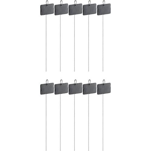 10Pcs Plant Label Garden Markers Signs Labels Weatherproof Reusable Slate Hanging Tags on for Flower Bed Pots Planters