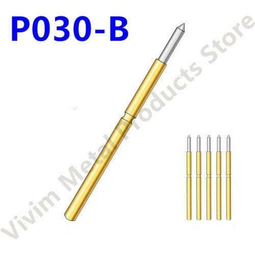 100 / Bag New Durable Test Pin P030-B Test Needle Probe Dia 0.30mm Length 11.50mm Safety Ring Holder Spring Detection