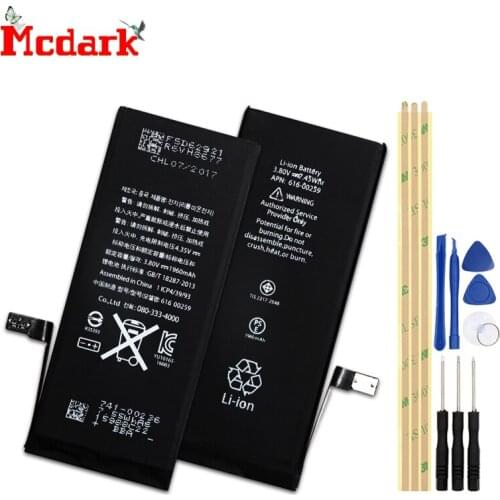 2019 Mcdark Lithium Battery For Apple iPhone 6S /6S Plus /7 /7 Plus Replacement Batteries Internal Phone Bateria with Free Tools