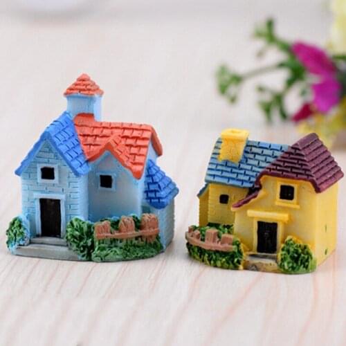 2021 Garden Decoration Miniature House villa Woodland Fairy Figurines Castle Fairy Garden Miniatures Castles Terrarium Figurines