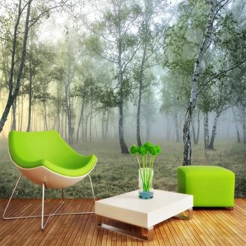 Green Forest 3D Nature Landscape Wallpaper Custom Size Bedroom Living Room Sofa Background Home Decor 3D Mural Wall Paper Roll