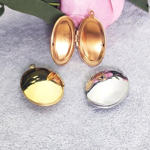 5pcs/Lot Round Photo Locket Pendant Stainless Steel DIY Picture Charm for Jewelry Making Accessories 28*31mm