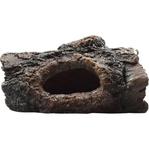 50LB Aquarium Cave Resin Hollow Tree Fish Tank Wood Ornament Fish Hideout Holes for Fish Betta Cichlid Turtle Reptile