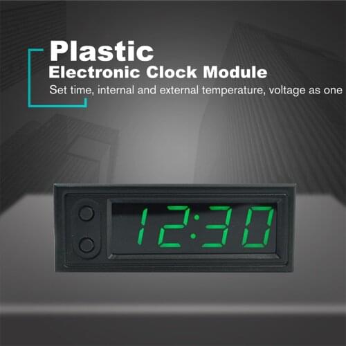 3-in-1 Car Vehicle Clock Digital Tube LED Voltmeter Thermometer Time Automobile Table Clocks Dial Electronic Clock