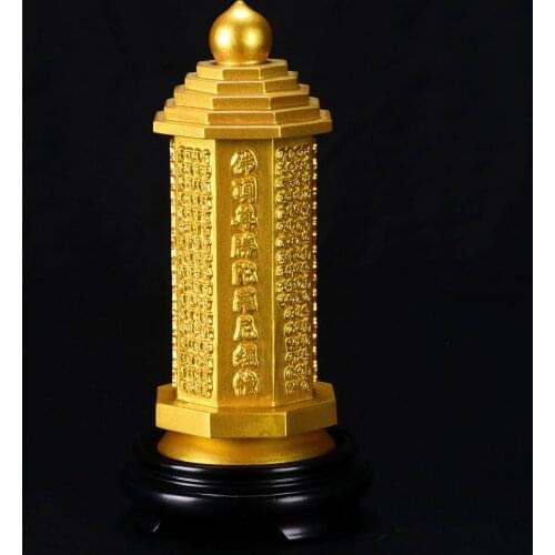 Large -GOOD Buddha Buddhist Temple family home Safety Health wealth Protection Tibetan India Sanskrit gold Buddha Pagoda