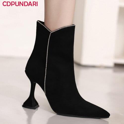 Sexy Strange Style High Heels Ankle Boots For Women Autumn Winter Modern Boots Party Shoes Bottines Femme Botines Mujer