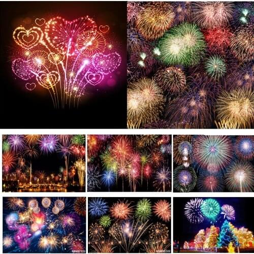 New Year 2022 Firecrackers Firework Party Decor Photography Backdrops Photo Background Festival Celebration For Photo Studio
