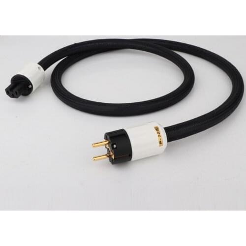 Hi-End EU Power Cable With Gold Plated P-320+C-320 Schuko EU Power Plug For HIFI