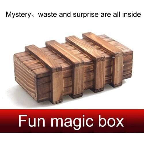 Interesting puzzle toy Kong Mingsuo Lu Ban lock Party three organs of magic box Unzip the box Secret room escape prop