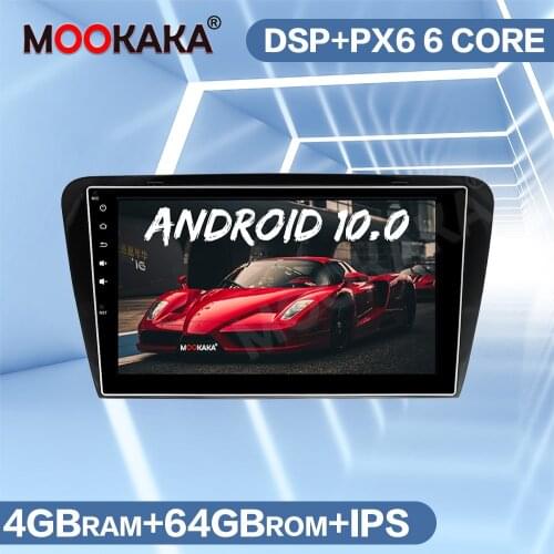Android 10.0 4+64GB DVD player Built-in DSP Car multimedia Radio For Skoda Octavia A7 2013-2016 GPS Navigation Stereo Audio PX6