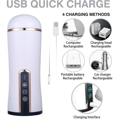 Male Masturbator Automatic Aircraft Cup 10 Frequency Electric Masturbation Sex Toys for Men