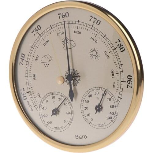 Wall Mounted Household Barometer Thermometer Hygrometer Weather Station Hanging Analog Thermometer