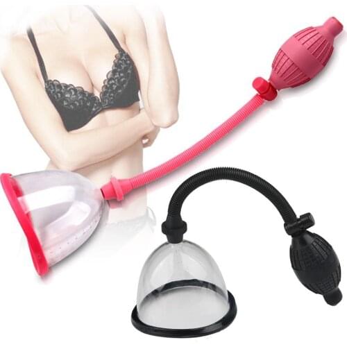 Single Manual Vacuum Pump Breast Suction Enlargement Boob Enhancement Sucker Soft Breast Enlarger Manual sex toys for women