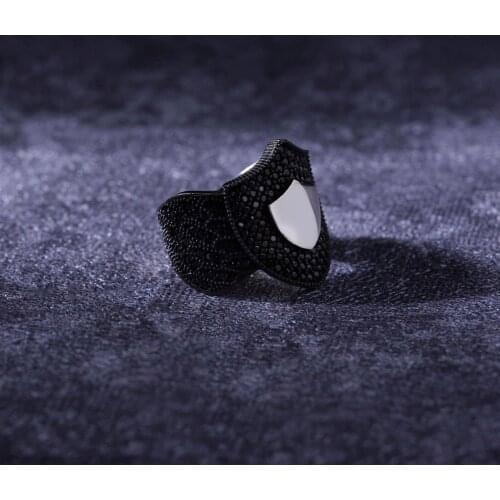 Onyx 925 Sterling Silver Special Engraved Traditional Craftmanship Handmade Turkish Signet Ring Jewelry Gift for Women Men