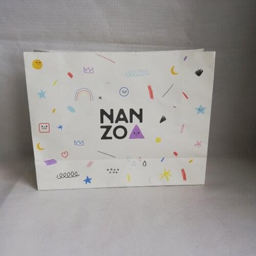 Wholesales 1000pcs/lot Custom Kraft Paper Bag with Logo Reusable Promotion Shopping Gift Bag for Party Clothes Foods Packaging