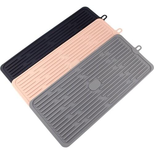 Organizer Kitchenware Cutlery Silica Gel Dish Drainer Tray Worktop Storage Rack Drain Board Kitchen Tools Sink Drainer Drip Plat