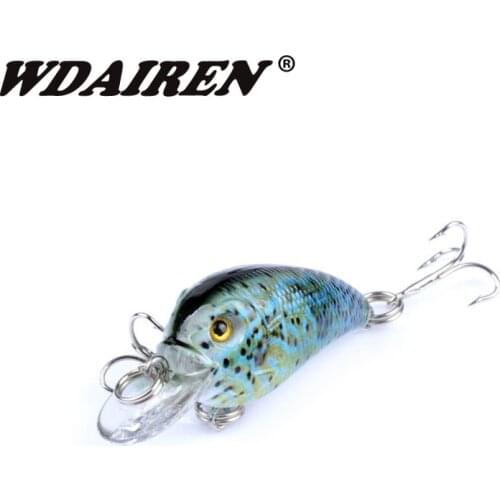 1Pcs 4.5cm 4.2g top water Swim Fish Fishing Lure Artificial Hard Crank Bait Wobbler Japan Mini Fishing Crankbait Lure WD-444