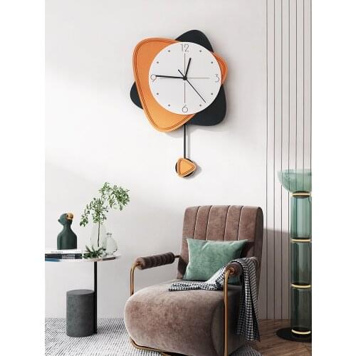 Scandinavian minimalist wall clock sitting room household Fashion design clock Modern decoration Hang a wall clock contracted