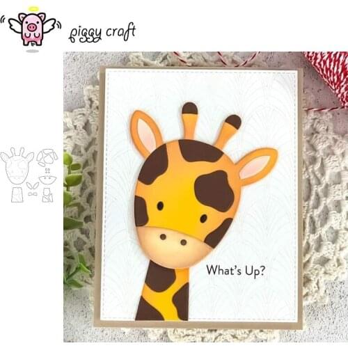 Piggy Craft metal cutting dies cut die mold Cartoon giraffe Scrapbook paper craft knife mould blade punch stencils dies