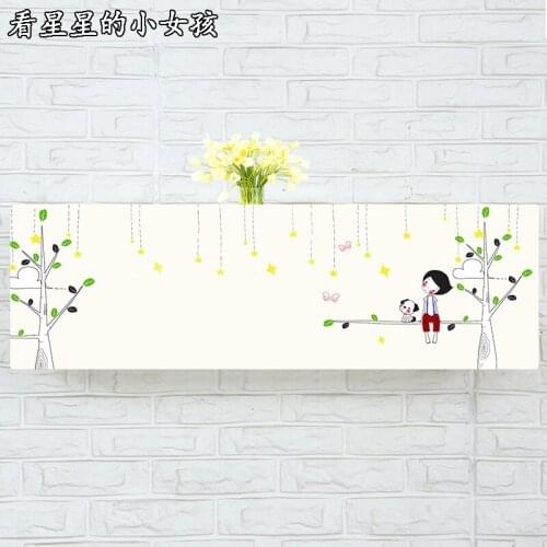 Indoor Air Conditioner Cover Wall Mounted Decorative Hood Embroidery 74 79 81 83 86 89 95 105 x 30 x 20cm Tree Girl