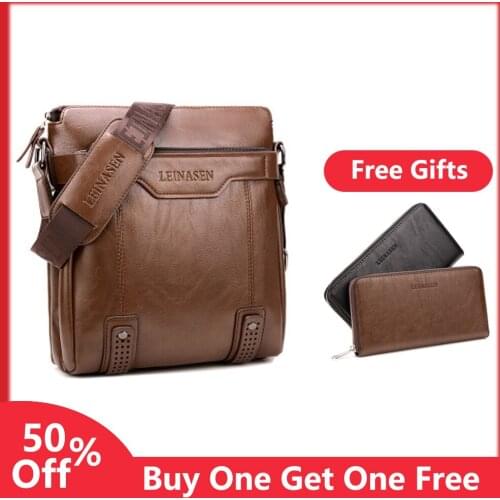 Waterproof heat-resistant mens retro leather shoulder bag business large capacity messenger bag fashion male black Clutch bag