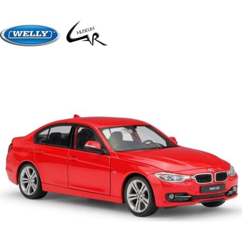 Welly 1:24 Scale Diecast Simulator Model Car BMW 335i/535i Classic Vehicle Metal Alloy Toy Car Boy Children Gift Collection