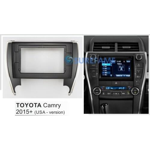 10.1 inch Car Fascia Radio Panel for 2015+ TOYOTA Camry (USA version) Dash Kit Install Facia Console Bezel Adapter Plate Trim