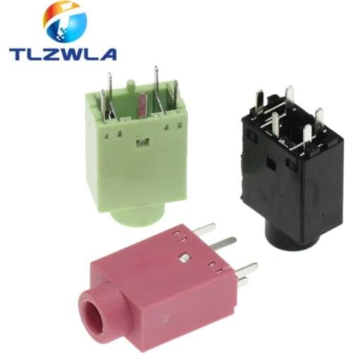 10pcs 3.5mm Female Audio Connector 5 Pin DIP Headphone Jack Socket PJ-358 PJ358