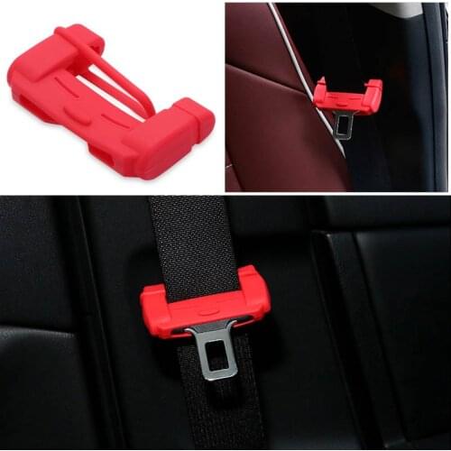 2x Car Seat Safety Belt Buckle Protector Cover For Skoda Superb Octavia A5 2 Fabia Rapid Yeti Citroen C4 C5 C3 Grand Picasso