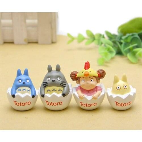 4Pcs/set 3-4cm DIY My Neighbor Totoro Beanie Mei Action Figures For Kids Gift