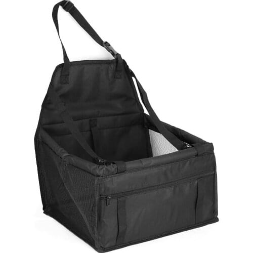 40*35*25cm Black Waterproof Car Back Seat Pet Dog Cat Tote Bag Transport Carrier Bag For Small Cat Dogs Safety Travelling Mesh