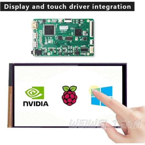 7 Inch Raspberry Pi 4 Model B 3B+ LCD Display Touch Screen 1920x1080 TFT LCD For Nvi Dia Jetson Nano PC TV Box Game Box