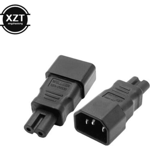 IEC 3-Pin C14 to C7 adapter IEC 320 Male to Female AC Converter Kettle 3pin 3P to 2pin 2P Power Plug Connector Socket 2.5A 250V