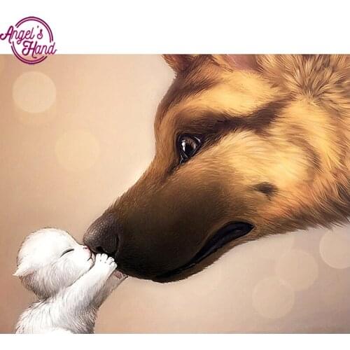 5D DIY Diamond embroidery Wolf and sheep diamond painting Cross Stitch full square drill Rhinestone mosaic decoration