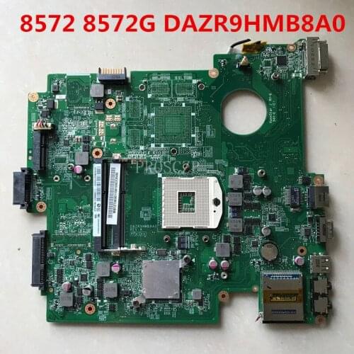 Free shipping For 8572 8572G 8572 T 8572TG Laptop motherboard DAZR9HMB8A0 working well