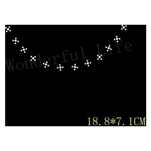 Free shipping necklace hotfix rhinestones transfer design motif bling for clothing