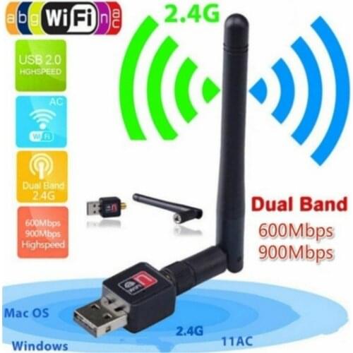 600/900Mbps Wireless USB WiFi Adapter Dongle Network LAN Card 802.11b/g/n w/ Antenna