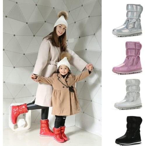 Dolakids Girls Winter Boots Kids Shoes Fur Lining Warm Waterproof Non-slip Snow boots Children shoes Baby boy Toddler shoes