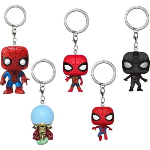 Hasbro Spider Man Keychain Avengers Endgame Marvel Super Hero Figurine Anime Doll Action Figure Model Toy Collection