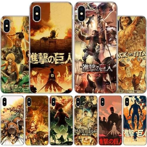 Attack on Titan poster Phone Case For Apple Iphone 12 11 Mini Pro X XR XS Max 7 8 6 6S Plus 5 SE 7G 6G + Art Cover Coque Capa Sh