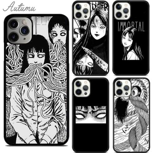 Japanese horror comic Tomie Custom eyes Phone Case for iPhone 11 12 Pro Max mini X XR XS SE 2020 5 6S 7 8 Plus Galaxy S8 S9 S10