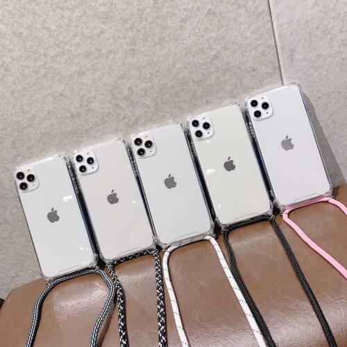 Cell Phone Case Lanyard Strap Phone Rope Necklace Hanging Carrying Case for Xiaomi Redmi Note 9 Pro Max Note 9SXiaomi Mi 10 9SE