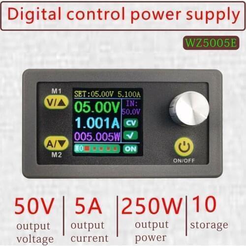 DC-DC Buck Converter CC CV 50V 5A Power Module Adjustable Regulated laboratory digital LCD voltage current meter USB RS485